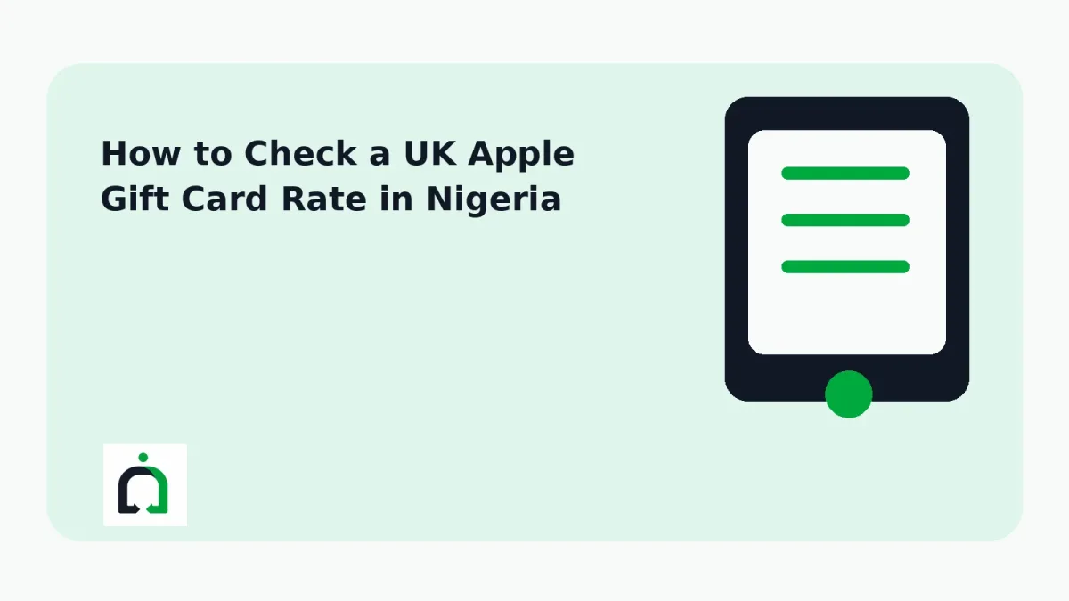 How to Check a UK Apple Gift Card Rate in Nigeria