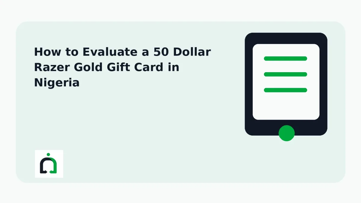 How to Evaluate a 50 Dollar Razer Gold Gift Card in Nigeria