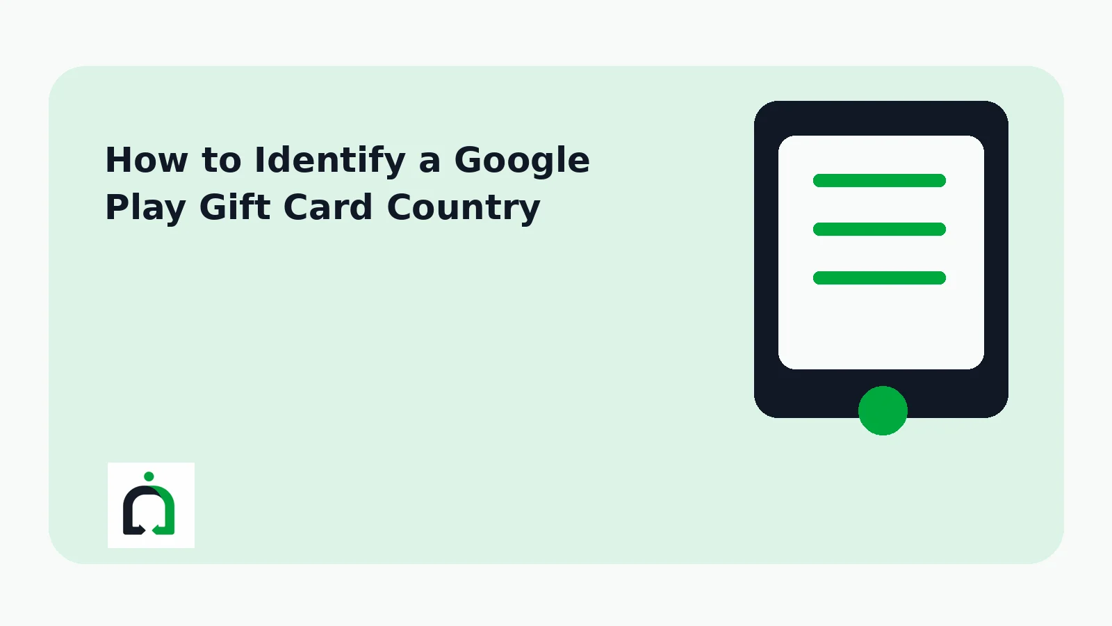 How to Identify a Google Play Gift Card Country