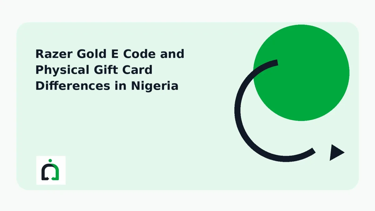 Razer Gold E Code and Physical Gift Card Differences in Nigeria